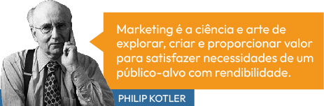 Definição de Marketing por Philip Kotler.